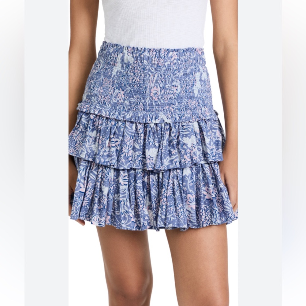 SUNDRY FOR EVEREVE Wild Floral Ruffle Skirt